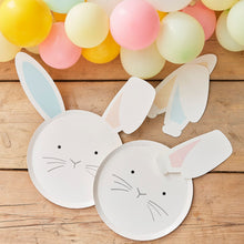 Load image into Gallery viewer, Pastel Easter Bunny Paper Plates with Interchangeable Ears
