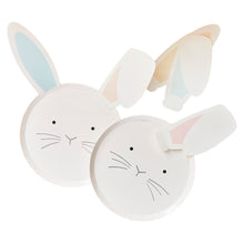 Load image into Gallery viewer, Pastel Easter Bunny Paper Plates with Interchangeable Ears
