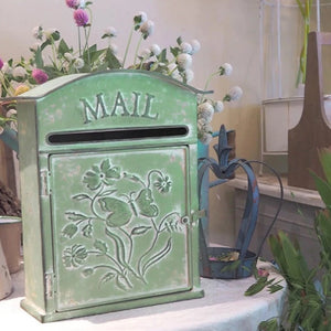 Green Delaney Wall Mounted Letter Box
