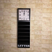 Load image into Gallery viewer, Vintage Style Black Letter Rack Clock
