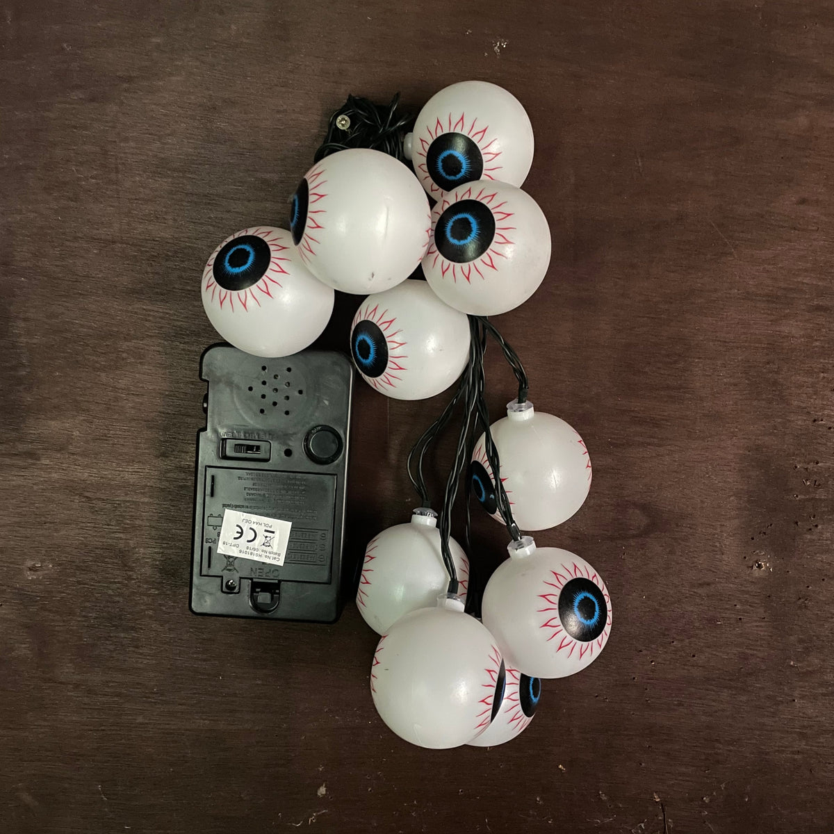 Eyeball String 10 Flashing LED Halloween Eyeball String Lights with Spooky Sound ...