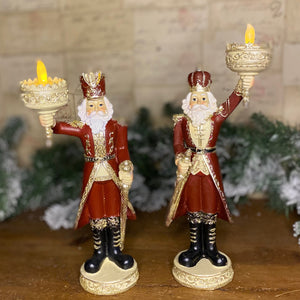 Traditional Nutcracker Candle Holder Ornament Set