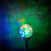 Load image into Gallery viewer, Noma Solar Set of 4 Multi Coloured Crackle Ball Stake Lights
