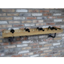 Load image into Gallery viewer, Wooden Industrial Style Wine Shelf
