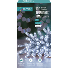 Load image into Gallery viewer, Premier TimeLights 100 White LED Clear Cable String Lights
