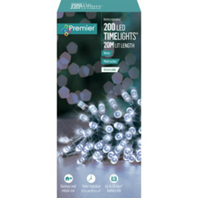 Load image into Gallery viewer, Premier TimeLights 200 White LED Battery Operated String Lights
