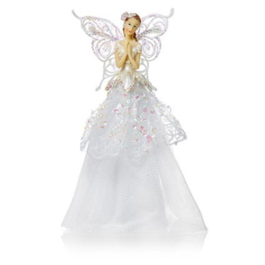 White Angel Christmas Tree Topper 23cm